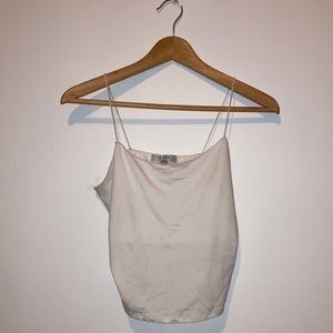 Gaze Cropped White Tank